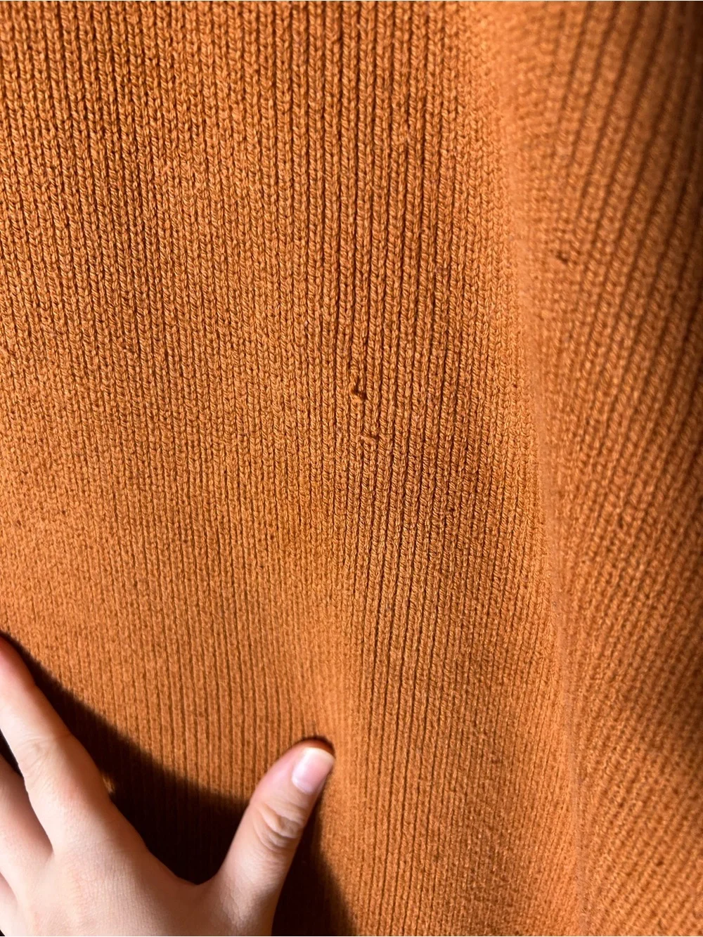 Free people orange brown easy street slouchy oversized sweater womens L